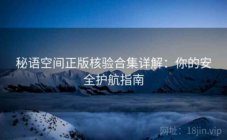 秘语空间正版核验合集详解：你的安全护航指南