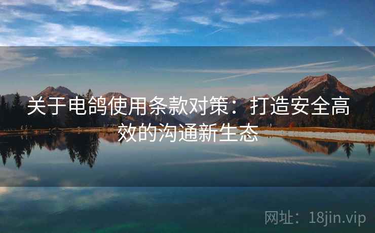关于电鸽使用条款对策：打造安全高效的沟通新生态