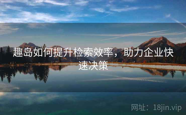 趣岛如何提升检索效率，助力企业快速决策