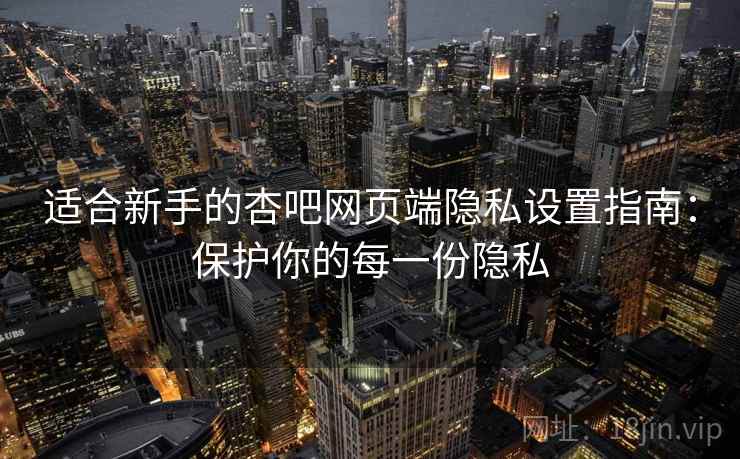 适合新手的杏吧网页端隐私设置指南：保护你的每一份隐私