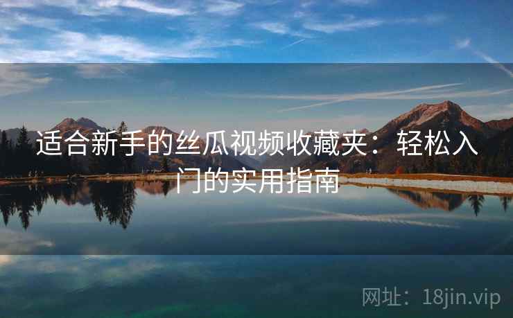 适合新手的丝瓜视频收藏夹：轻松入门的实用指南