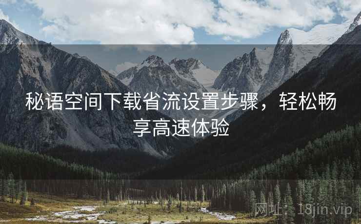 秘语空间下载省流设置步骤，轻松畅享高速体验