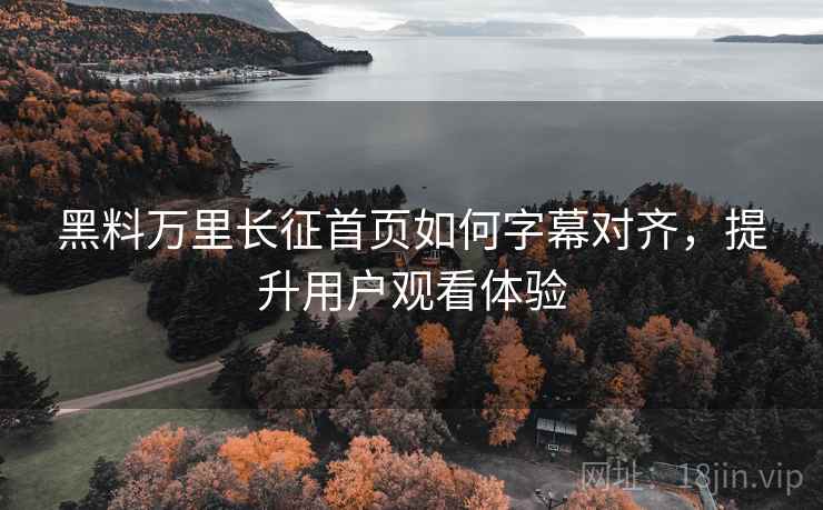 黑料万里长征首页如何字幕对齐，提升用户观看体验