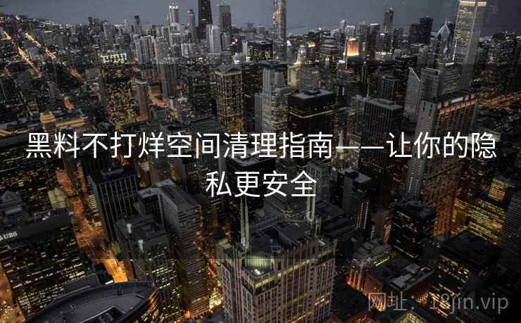 黑料不打烊空间清理指南——让你的隐私更安全
